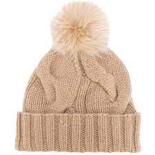 Loro Piana Pom Pom Beanie 1 320 Bgn Liked On Polyvore Featuring Accessories Hats Headwear Brown Brown Beanie Brown Beanie Pom Pom Beanie Hat Brown Hats