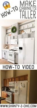 This approach will create the appearance of more headroom. How To Make Cabinets Taller Above Kitchen Cabinets New Kitchen Cabinets Trendy Kitchen