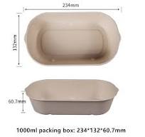Compostable Take Out Food Containers 1000ml Packing Box ...