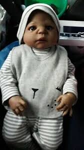 Black Indian Baby 23 Reborn Silicone Full Body Boy Dolls Alive African American Ebay