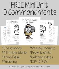 Ten commandments coloring pages for preschoolers. 10 Commandments Mini Unit Study 75 Pgs