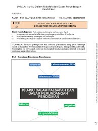 Dikelaskan supaya berfungsi dengan sejarah dan dasar pendidikan asas di malaysia. 20161105221113unit 14 Isu Falsafah Dasar Pendidikan Malaysia