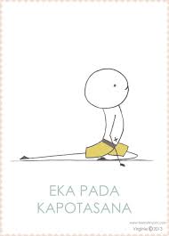 Pigeon Pose Yoga Stick Figures Yoga Cartoon Yoga Asanas
