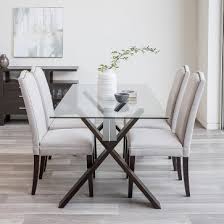Dining table with chairs,4homart 5 pcs glass dining kitchen table set modern tempered glass top table and pu leather chairs with 4 chairs dining room furniture white 3.4 out of 5 stars 226 $219.99 $ 219. Glass Dining Table Sgtan