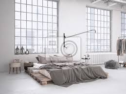 Weitere ideen zu designer bett, zuhause, holz. Schlafzimmer In Einem Designer Loft Leinwandbilder Bilder Appartment Innenraume Renovieren Myloview De
