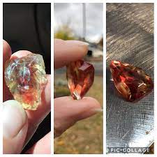 Hello miners, gem cutters, carvers, jewelers, artisans, please send us images of your best work (including. Oregon Sunstone That We Dug Over The Past Summer The First Photo Is The Raw And Second Are After I Had It Faceted It S 31 1 Carats And I M Absolutely In Love With