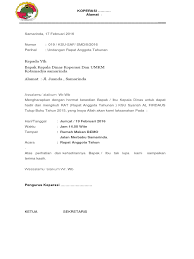 Undangan dinas koperasi & ukm. Undangan Rat Koperasi
