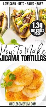 Fresh Jicama Tortillas Recipe Jicama Tacos Only 4 Ingredients 7 Minutes Needed For This Fresh Jicama Tortillas Reci Jicama Tortilla Jicama Recipe Recipes