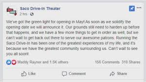 To the home of the biggest movie theatre screen in the usa. Maine Drive In Theaters Will Be Allowed To Open Amid Coronavirus Newscentermaine Com