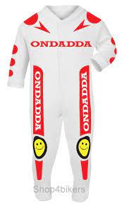 Baby Grow Race Suit Ondadda 1 Honda Baby Grows Shop4bikers Zhoodz Children Clothing Children Baby Grows Motorcycle Suits Motorbike Baby Grows Motorbike B Kids Outfits Motorcycle Suit Suits