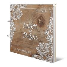 Viel spaß auf unserer homepage. Personalisiertes Holzcover Hochzeit Gastebuch Rustikal
