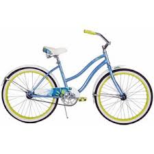 24 Huffy Cranbrook Girls Cruiser Bike Blue Neon Green Cruiser Bike Bike Cool Bike Accessories