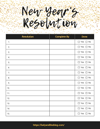 New Year S Resolution List Free Download New Years Resolution List Resolution List Resolutions List