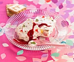 Nougat Glace Et Son Coulis De Fruits Rouges Recette Idee Recette Coulis De Fruits Nougat Glace