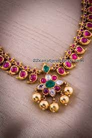 Simple Ruby Necklaces Jewellery Designs Ruby Necklace Designs Jewelry Design Necklace Gold Jewelry Fashion
