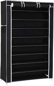 $15.00 coupon applied at checkout. Amazon Com Songmics 10 Tiers Shoe Rack With Cover Closet Shoe Storage Cabinet Organizer Black Urxj36h Shoe Storage Cabinet Closet Shoe Storage Shoe Rack Cover