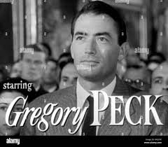 Gregory Peck in Roman Holiday trailer Stock Photo