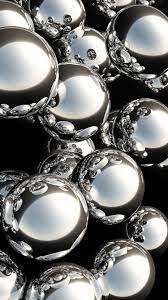 Tap And Get Free App Silver 3d Balls At Black Background Wallpaper For Iphone 6 From Silver Iphone Wallpaper Silver Wallpaper Hd Black And Silver Wallpaper