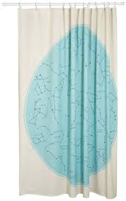 Danica Studio Cotton Shower Curtain Galaxy Constellation Print Cotton Shower Curtain Anchor Shower Curtains Shower Curtain