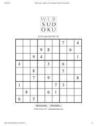 These printable sudoku puzzles are four different levels of difficulty. Websudoku Fill Online Printable Fillable Blank Pdffiller