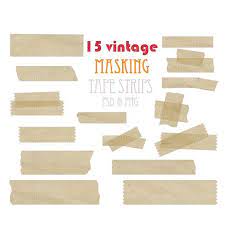 Digital Masking Tape Strip Set Vintage Tape Clipart Pack For Scrapbooking Web Design Card Making Photographers Invites Clip Art Masking Tape Web Design