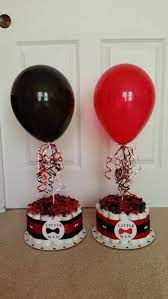 Red And Black Little Man Baby Shower Theme Diaper Cake Red Baby Shower Mustache Baby Shower Jordan Baby Shower