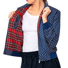 Harrington Jacket “Polka Dot” women (blue)