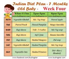 indian diet plan for 7 months old baby budding star