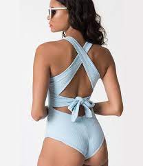 Matching The Summer Sky Has Never Been This Easy Darling Crafted With A Raised Texture This Cheeky Swimwear Boast Swimwear Womens Swimsuits Bikini Swimsuits