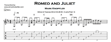 D e a c# yang lebih indah dari seorang juliet. Mark Knopfler Romeo And Juliet Guitar Lesson Tab Chords Jgb