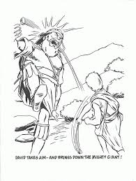 Kleurplaat David En Goliath Clip Art Library