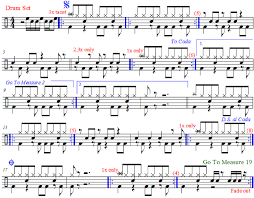 Whereas the notes for pitched instruments correspond to a note letter, such as a c, d, or f, notes in drum sheet music represent specific parts of the drum set (e.g. Drums Sheet Music Of Drive My Car By The Beatles Download Scientific Diagram