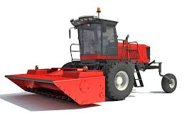 Swather Windrower Harvester 3d Model In 2020 3d Model Harvester Model