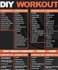 diy exercise chart if you are not sure what to do at home or