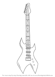 Learn How To Draw An Electric Guitar Musical Instruments Step By Step Drawing Tutorials Guitar Drawing Guitar Sketch Guitar Tattoo Design