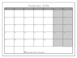 Calendario Febbraio 2019 54ld Michel Zbinden It