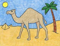 Notice how the shape of the leg widens at the thigh, and thins above the knee and ankle. How To Draw A Camel Art Projects For Kids