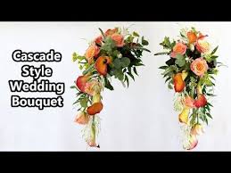 Order fresh flowers for your event directly from grower! How To Make A Shower Cascade Style Wedding Bouquet Youtube Diy Bridal Bouquet Cascading Wedding Bouquets Wedding Bouquets