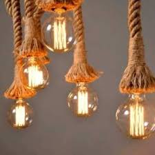 Halat Sarkit Edison Rustik Ampul Serbest Puskullu 4 Adet Mt 35mm Aydinlatmalar Asma Lamba Avize