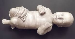 1929 SIGNED PAUL MANSHIP LIFE-SIZE BABY SCULPTURE Statue Antique Art Old  Master