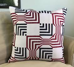 Red Beige And Black Two Sided Square Decorative Pillow Decorative Cushion Interior Decor Handmade Pillow Cover Handmade Pillow Covers Decorative Cushions Decorative Pillows