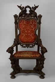 Monumental 19th Century French Empire Style Throne Chair Throne Chair Chair Empire Style