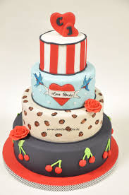 Rockabilly Style Wedding Cake Cakes Taart Ideeen Taart