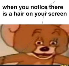 When You Notice Here Is A Hair On Yo Screen Ifunny Really Funny Memes Stupid Funny Memes Funny Relatable Memes