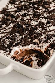 This no bake dessert is so easy to put together and you can make it ahead of time which, i think, is a. Layered Oreo Pudding Dessert Butter With A Side Of Bread