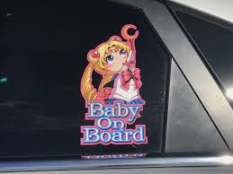 Car Truck Decals Stickers Sailor Moon Baby On Board Bumpersticker Sticker Decal Motors
