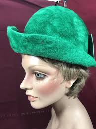Vintage Frank Olive Jacobsons Green Woman’s Velvet Hat Very Nice Cond. Must  See