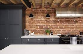 And then, we get asked if it was hard to install at which. Red Brick In The Kitchen Gambrick Brick Kitchen Brick Wall Kitchen Brick Backsplash Kitchen