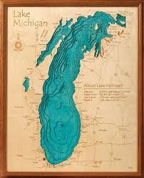 Amazon Com Lake Michigan Great Lakes Gl 3d Map 24 X
