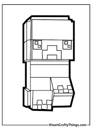 Minecraft funny character coloring page. Minecraft Coloring Pages Updated 2021
